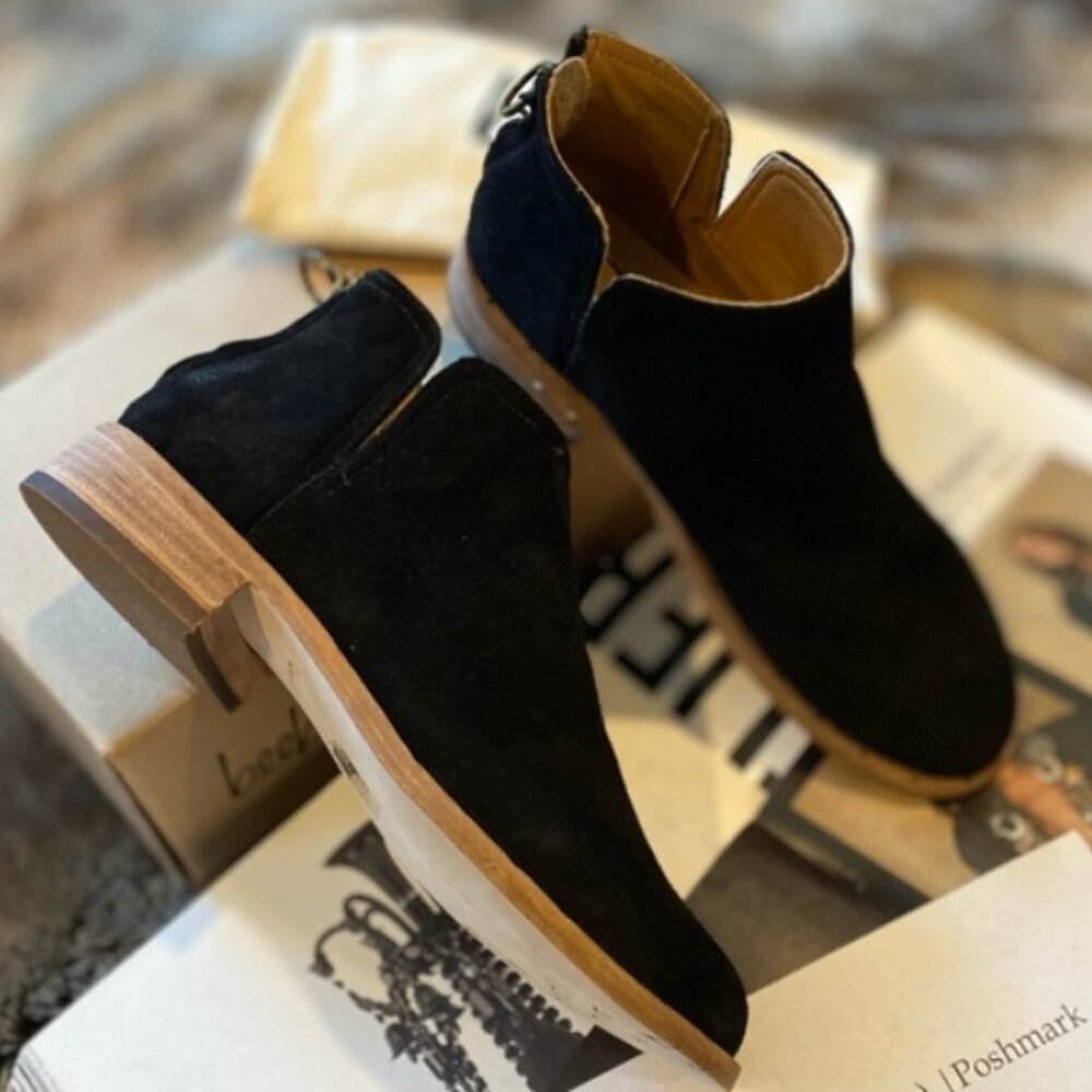new  BEEK Suede Falcon Booties  black for women 2512